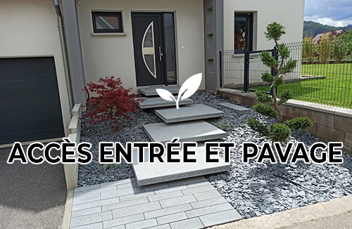 Accès entrée et pavage